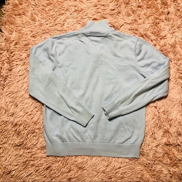 Vintage Blue Tommy Hilfiger quarter zip Sweater - Picture 3 of 5